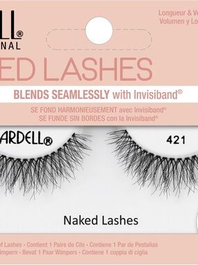 Ardell Naked Lashes 421 - Black Wispy Strip Lashes ****4 packs****